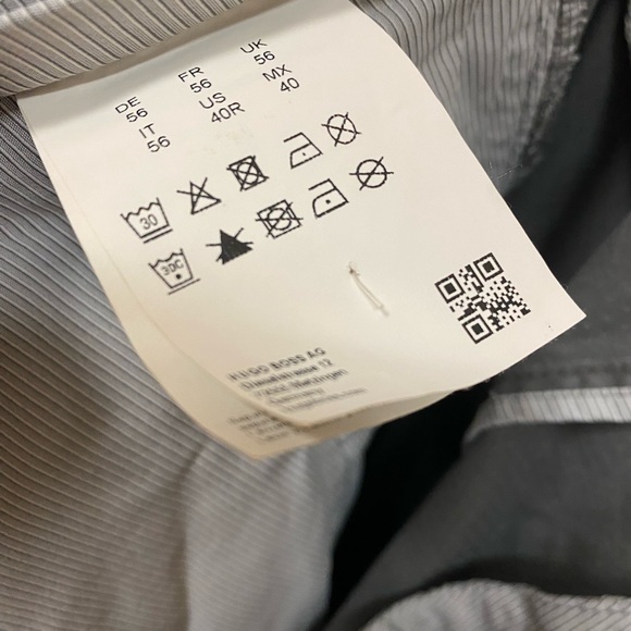 Boss Hugo Boss Men’s Straight Leg Textured Gray Dress Pants Size 40 - Picture 6 of 6